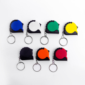 Ranguo Mini mètre ruban porte-clés 1M/39 pouces avec logo personnalisé, 4 couleurs, double échelle, en acier inoxydable, portable, sérigraphié, promotionnel - Product Image 2