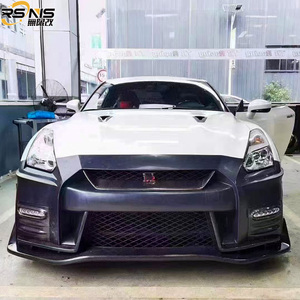 Per <span class=keywords><strong>Nissan</strong></span> <span class=keywords><strong>GTR</strong></span> R35 aggiornato paraurti <span class=keywords><strong>auto</strong></span> gonna laterale Spoiler con griglia leggera stile Nismo fibra di carbonio Kit carrozzeria in fibra di carbonio - Product Image 4