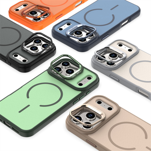 Invisible Bracket Matte Magnetic Phone Cover for Samsung Galaxy S26 S25 Plus Ultra/A07/A17/A26/A57/A37/A56 Wireless Charge Case