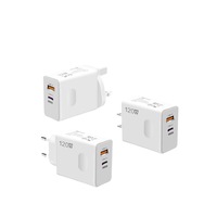 Cargador USB de Alta Calidad con Enchufe Europeo, Estadounidense y Británico de 120w y Cargador USB Tipo C Dual de 120w con Carga Súper Rápida para Teléfono