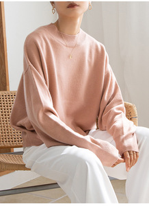 <span class=keywords><strong>Pull</strong></span> en <span class=keywords><strong>cachemire</strong></span> 100% personnalisé à col rond pour <span class=keywords><strong>femme</strong></span>, coupe ample et tendance - Product Image 4
