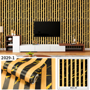 Papier peint moderne 3D à rayures en peau de daim pour <span class=keywords><strong>chambre</strong></span> à coucher, papier peint en PVC pour salon, fond de télévision, papier peint mural auto-adhésif - Product Image 3