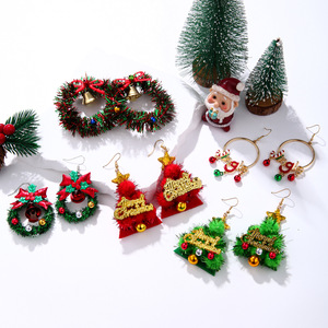 Pendientes Navideños de Aleación con Diseño Creativo y Exquisito de Campana, Reno y Galleta de Jengibre, Populares para Exportación {Pendientes para <span class=keywords><strong>Mujer</strong></span>} - Product Image 4