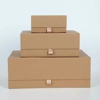 Boîte magnétique en kraft recyclable de qualité supérieure, boîte d'emballage en kraft pliable personnalisée imprimée