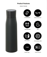 Botol Air Stainless Steel Pintar Anti Karat dengan Pembersihan UV Otomatis, Ramah Lingkungan, Desain Mewah Modern, Hadiah Bisnis, Termal 24 Jam