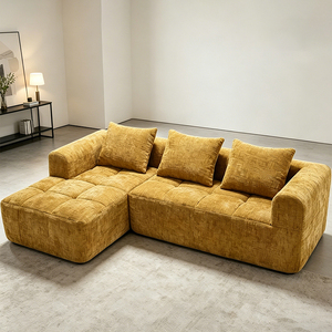 Canapé d'angle populaire en tissu compressé moderne, mousse nuage, livré en boîte, pour salon, modulaire et compressible sous vide - Product Image 4
