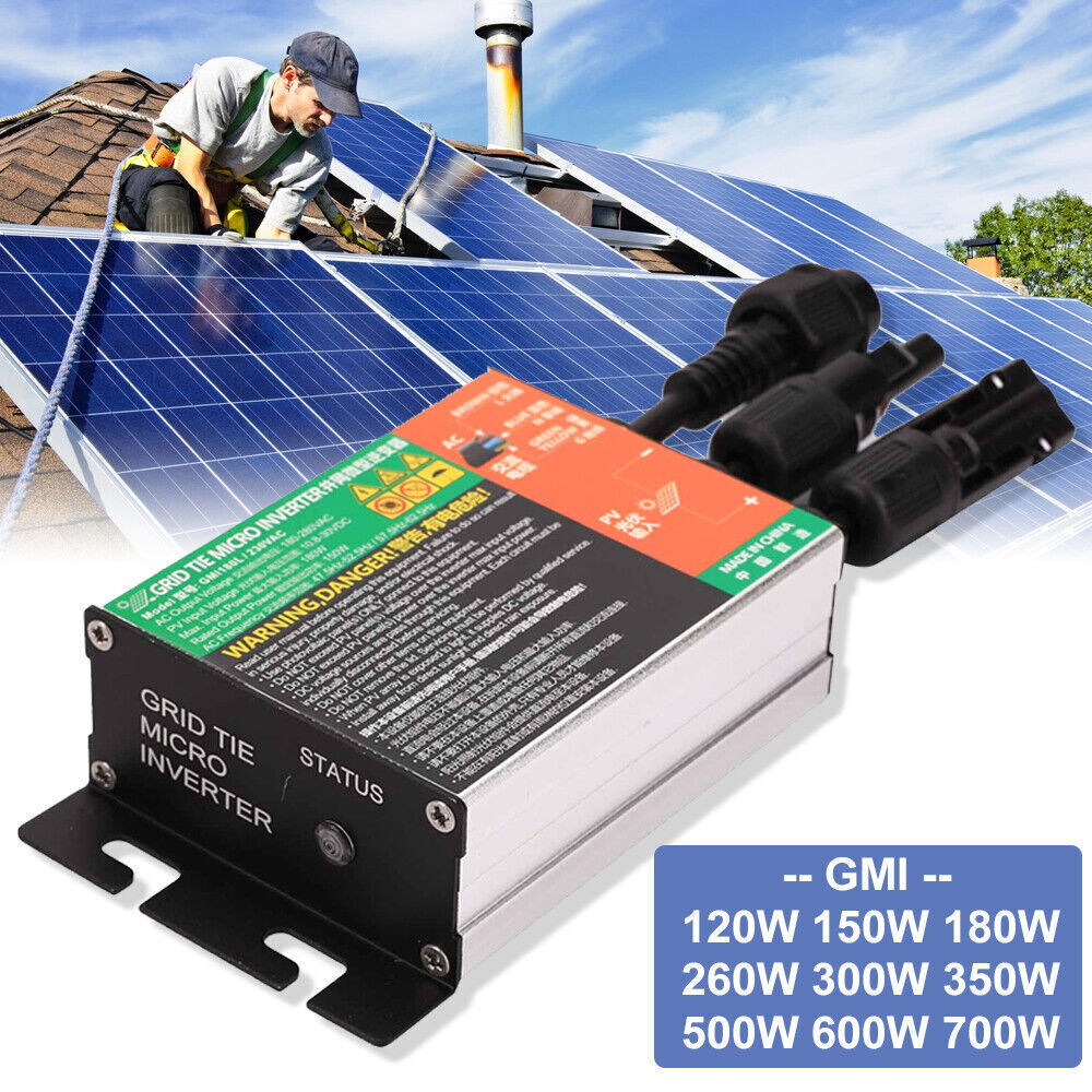 MPPT Solar Grid Tie Inverter 180W/300W | 120V AC Pure Sine Wave, Aluminum Alloy, For Small Home Solar Systems