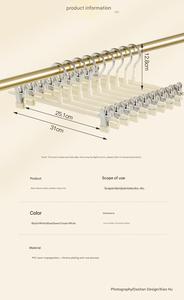 DS3979 Heavy Duty Space Saving Adjustable Skirt <strong>Hangers</strong> Non-Slip Trousers Clothes <strong>Hanger</strong> Metal Pants <strong>Hangers</strong> with <strong>Clips</strong> - Product Image 2