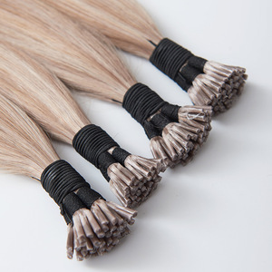 Estensioni di Capelli Umani con Cheratina Italiana a I-<span class=keywords><strong>Tip</strong></span>, Doppia Trama, Vergini, Grezzi, Remy, con Cuticole Allineate, di Origine Russa, Vendita all'Ingrosso - Product Image 5