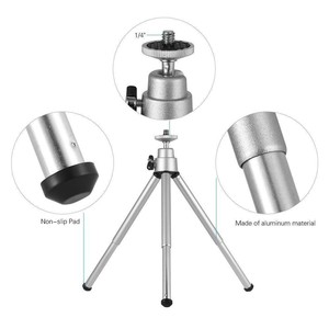 Mini Telescopic Two Section Tripod Aluminum Alloy 3.6x2.6x15.7cm For Mobile Phone Desktop Photography - Product Image 3