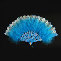Éventail pliant vintage en plumes de fée et dentelle pour la danse, les séances photo, le défilé, les voyages, le cosplay