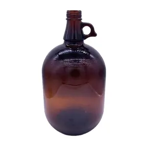 高品质 128 盎司 4000毫升 4L 琥珀色玻璃啤酒咆哮者瓶旋盖