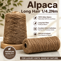Fil à tricoter et à crocheter en gros, personnalisé, couleur douce, confortable, moelleux, effet nuageux, épais, 1/4.2 Nm, style alpaga à poils longs