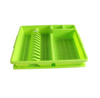 Égouttoir à vaisselle multifonctionnel avec couvercle, grande capacité, portable, avec plateau de drainage