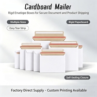 Enveloppe rigide pour envoi postal A3 A4 A5 A6, personnalisée, en carton, avec fermeture autocollante