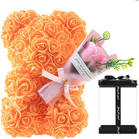 Fleurs Éternelles : Bouquets de Roses en Savon, Ours en Fleurs de Mousse Écologiques – Meilleur Coffret Cadeau pour Thanksgiving et Fêtes de Remise de Diplôme
