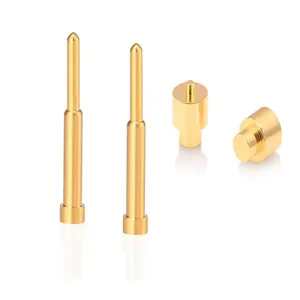 Customized Brass gold plate Spring Loaded Contact Pogo Pin Electrical For PCB Mount Pin Connector