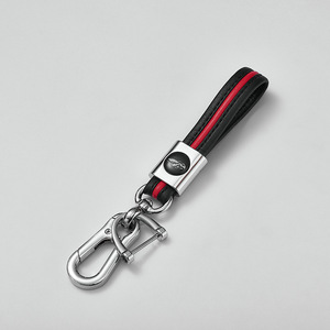 Llavero para Auto con Logotipo Cuadrado 3951, Aleación de Zinc, Dos Tonos, Cuero, Gancho Metálico - Product Image 3
