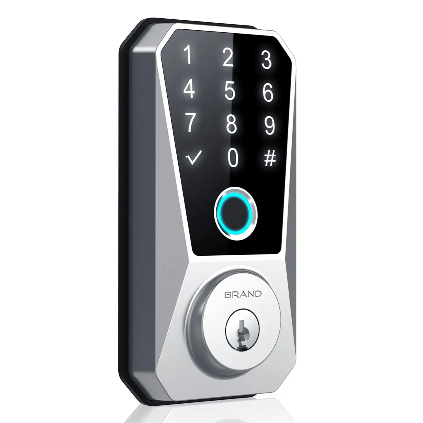 Finely Processed Smart Locks Soundproof Fingerprint Smart Bedroom Door Lock Wood Door Memory Card Wifi Security Management PL816