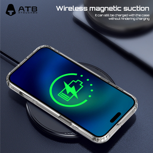 ATB pour iPhone 17 Air Clear Magnetic Wireless Charging Case Antichoc Phone Case Magnetic Wireless Charger Transparent - Product Image 4