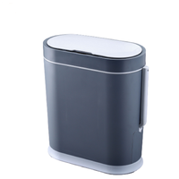 Mini-poubelle intelligente avec couvercle Couvercle intérieur en plastique pour poubelle pour cuisine, chambre, bureau, brosse de toilette incluse