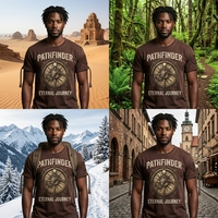 T-shirt vintage délavé pour homme avec logo personnalisé, imprimé boussole squelette - Tee-shirt streetwear gothique avec lacets latéraux et détails de patch sur les manches