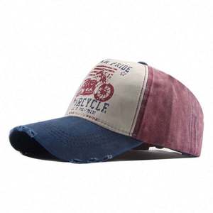 Casquette de baseball unisexe personnalisable pour l'extérieur, avec logo brodé 3D, en toile vintage vieillie, polyester/coton, et boucle métallique - Product Image 4