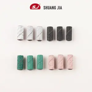 SHUANGJIA 100 pièces/boîte 3mm zèbre couleur perceuse à ongles petite bande de ponçage accessoires de perceuse à ongles