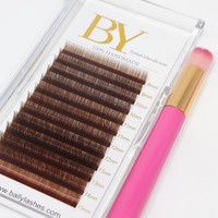 Extensions de cils colorées marron foncé chocolat, vente en gros, ruban adhésif pour cils, extensions individuelles, commande en gros