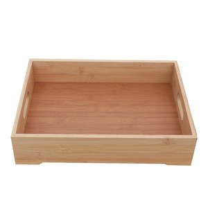 Wooden Desktop <b>Storage</b> <b>Tray</b> Rectangle Minimalist Design For Desk Organizing Tea Snack Multifunctional Neatening <b>Tray</b> - Product Image 4