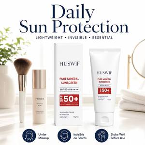 Protector Solar Mineral Puro Sin Nanomateriales con Logotipo Personalizado, Dióxido <span class=keywords><strong>de</strong></span> Titanio, Óxido <span class=keywords><strong>de</strong></span> <span class=keywords><strong>Zinc</strong></span>, SPF50+, Protección UV <span class=keywords><strong>de</strong></span> Amplio Espectro, Bloqueador Solar Físico - Product Image 5
