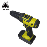 Perceuse-visseuse sans fil rechargeable au lithium jaune, multifonction, sans balais, électrique, à vitesse variable, personnalisable OEM
