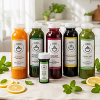 Bouteille de soda à bouchon à vis 100 % biodégradable en PLA (matière à base d'amidon de maïs), compostable et jetable