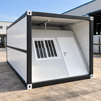 Maison conteneur pliable préfabriquée de 20 pieds, abri extérieur moderne modulaire pour hôtel et camping