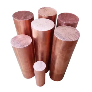 Fabricantes de Venda Direta 1/2 duro 1/4 duro 1/8 duro 99.9% Cobre Puro Rodada haste de cobre fundido vermelho bar para Industrial