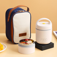 Taza Térmica Portátil para Papillas, Lonchera con Aislamiento, Bento Box con Bolsa Térmica, Calentador de Comida, Termo para Sopa, para la Escuela y Actividades al Aire Libre