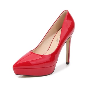 Buena Calidad Promocional Moda Sexy Slip-On Zapatos de plataforma Puntiagudos Tacones súper altos 12 cm Tendencia de moda Primavera Verano PU - Product Image 6