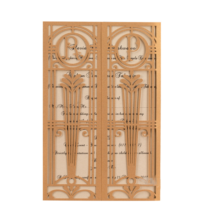 Европейский Дизайн Лазерная резка персонализированные поздравительные открытки свадебные приглашения печатные конверты Набор