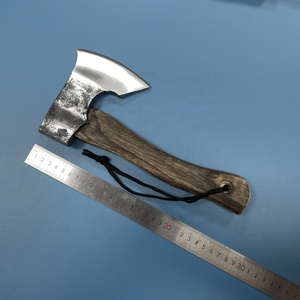 Hacha ancha de <span class=keywords><strong>carpintero</strong></span> hecha a mano con precisión NM2CR, cabeza de hacha pulida semiblanca finamente pulida, de 28cm mango de madera, hacha ancha de corte - Product Image 2