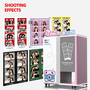 สนับสนุนการปรับแต่งด้วยตัวเอง Photobooth <span class=keywords><strong>purikura</strong></span> สำเร็จรูปพร้อมกล้องในตัวสีชมพู - Product Image 3