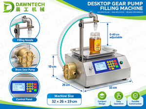 เครื่องบรรจุน้ำผึ้งขนาดเล็กสำหรับของเหลวข้น ครีม แชมพู ซอส เครื่องบรรจุขวดกึ่งอัตโนมัติสำหรับของเหลวความหนืดสูง - Product Image 3