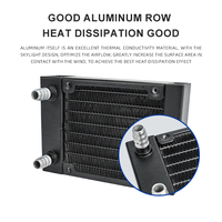 OCOCOO OC-80L-S1 Radiateur en aluminium 8 voies G1/4 80x80x25mm Haute performance Refroidissement par eau 16.59dm Dissipation de chaleur Boîtiers d'ordinateur