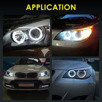 H8-ampoules d'oeil d'ange LED, lumière Super brillante, 6500k blanc, 12V-24V, lampe Halo marqueur pour E90 E92 E93 E70 E82 E89, 2 pièces