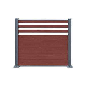 Valla de Jardín Resort WPC, Aleación de Aluminio, Relieve, Ecológica, Reciclable, Anti-UV, Anti-Decoloración, Fácil de Limpiar, Decoración Moderna para Exteriores - Product Image 4