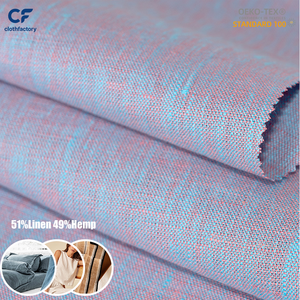 Tessuto in Canapa e <span class=keywords><strong>Lino</strong></span> Colorato, Leggero e Traspirante per Primavera ed Estate, Morbido e Delicato sulla Pelle, Ideale per Camicie e Abiti - Product Image 1
