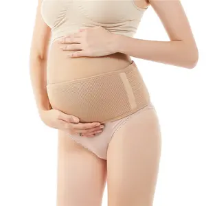 Ceinture de soutien dorsale de maternité respirante et réglable pour grossesse Bande de soutien de grossesse inférieure