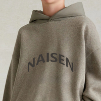 Sweat-shirts à capuche pour hommes personnalisés, style streetwear, coupe courte, coupe ample, surdimensionnés, à motifs en relief