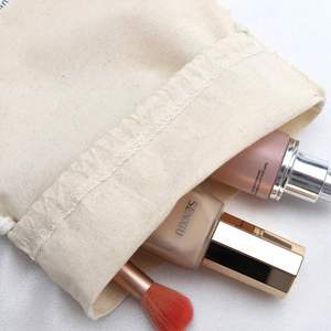 Custom Logo Printed <b>Drawstring</b> Canvas Bag Gift Jewelry Packaging Organic Cotton Canvas <b>Pouch</b> - Product Image 5
