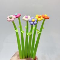 Nouveaux stylos à bille à encre gel de style coréen créatif en forme de fleur neutre mignon coloré petit stylo à bille à encre gel en gros non effaçable