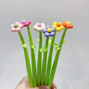 Nieuwe Koreaanse stijl creatieve bloemvormige neutrale schattige kleurrijke kleine bloem gelinkt schudbalpennen groothandel niet-uitwisbaar - Product Image 3